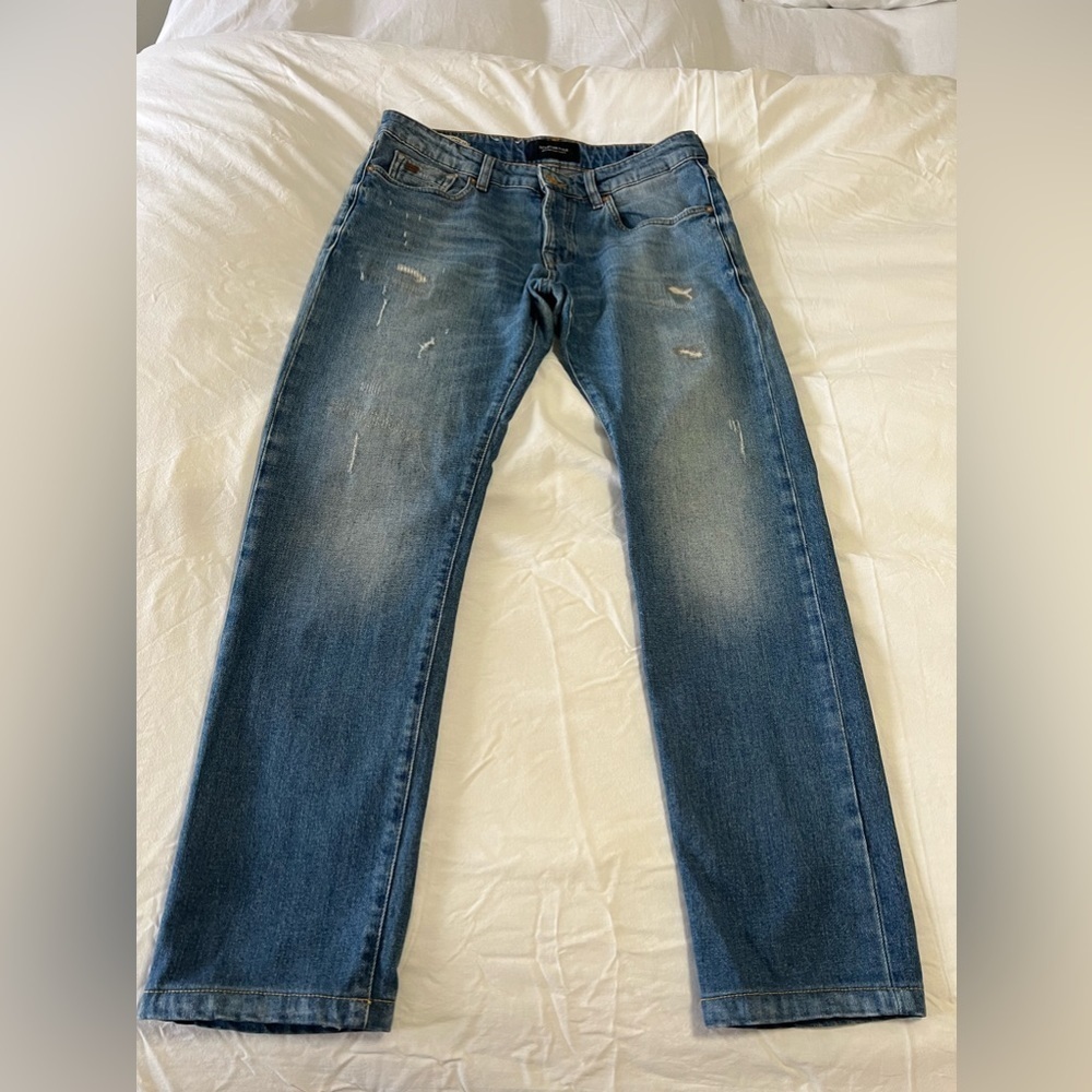 Scotch & Soda Blue Ralston 5 Pocket Cotton Jeans Mens Size 31X28